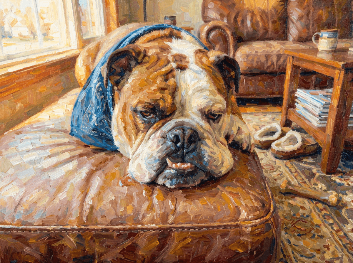 Example: the same bulldog as an impressionist painting